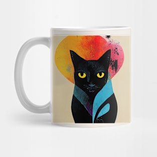 Abstract Cat Mug